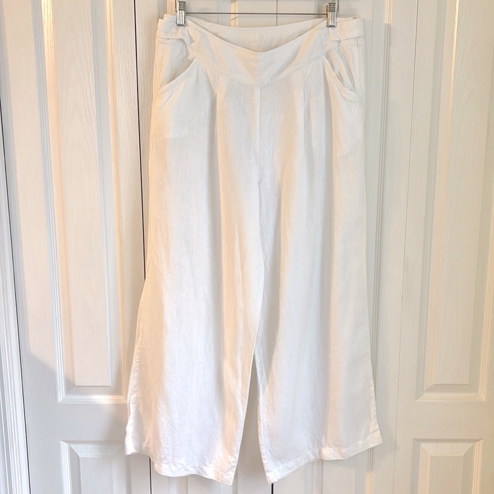 Classic White Wide-Leg Women's Pants